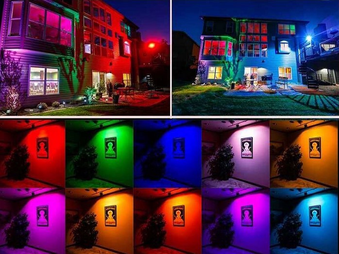 projecteur LED RGB extérieur facade